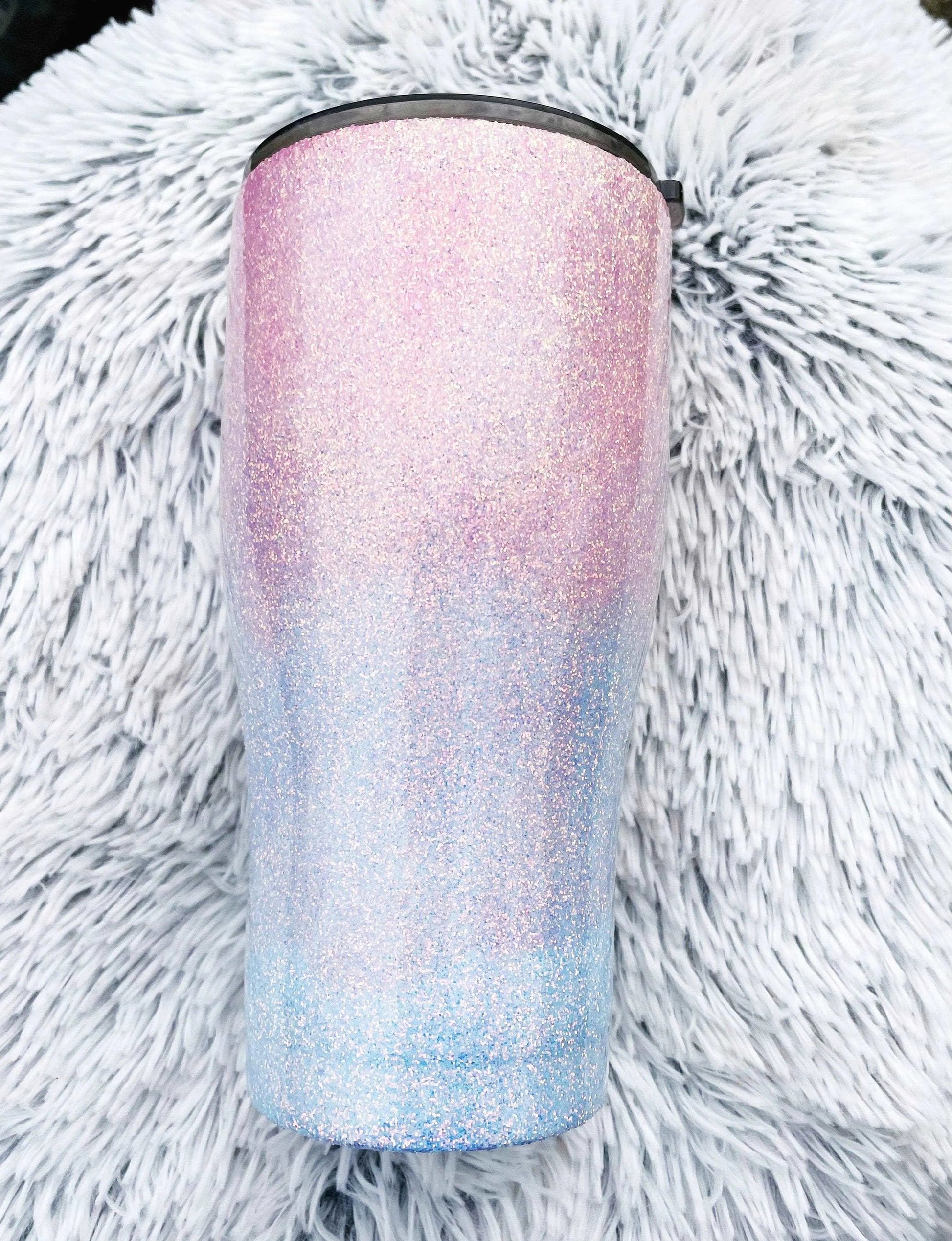 Pink and Blue Opal Glitter Tumbler | Personalized Tumblers Vinyl Chaos Design Co.