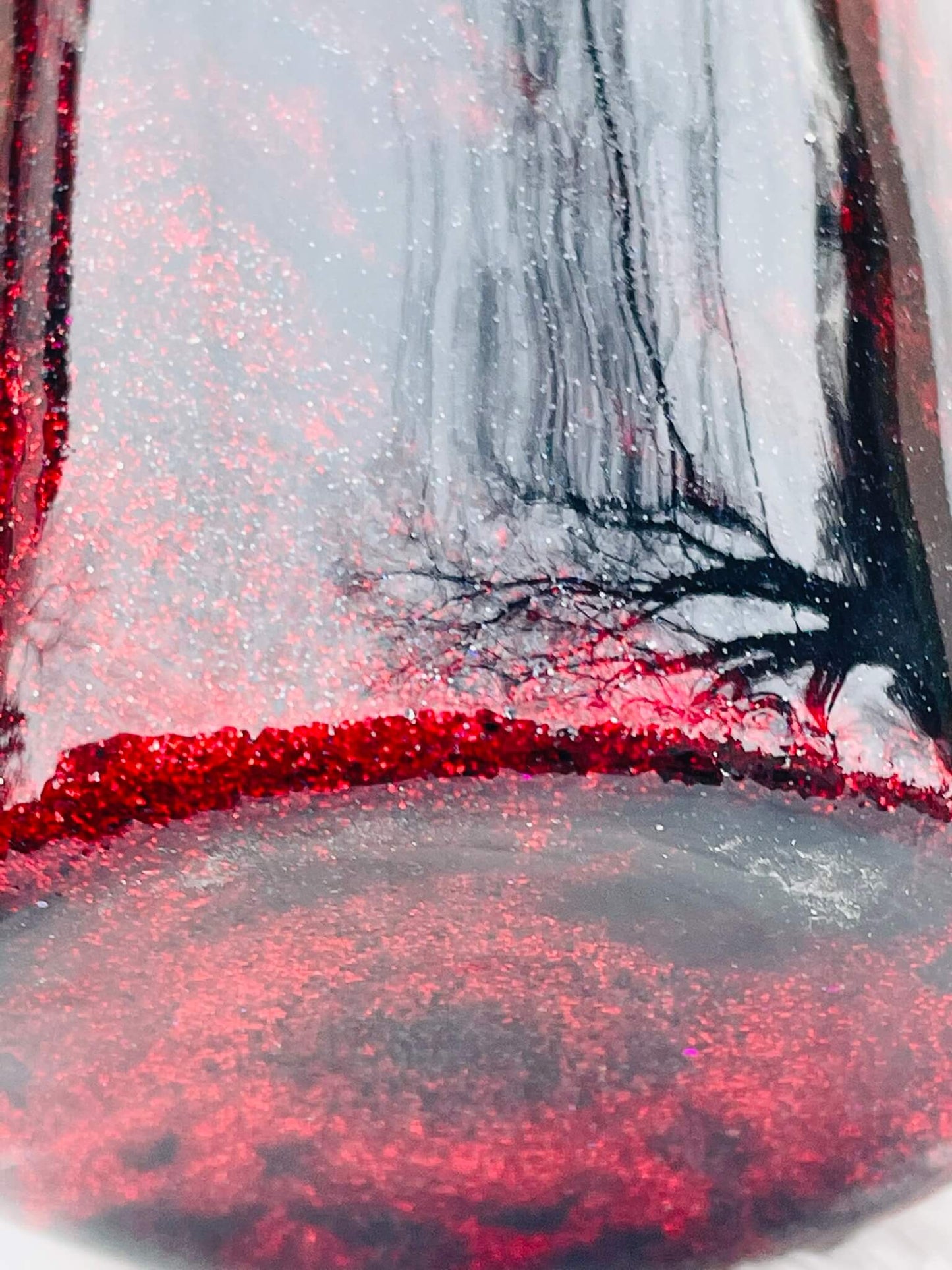 Red and Black Milk Way Glitter Tumbler | Personalized Tumblers Vinyl Chaos Design Co.