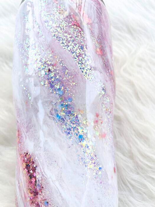 Rose Gold Glitter Tumbler | Personalized Tumblers Vinyl Chaos Design Co.