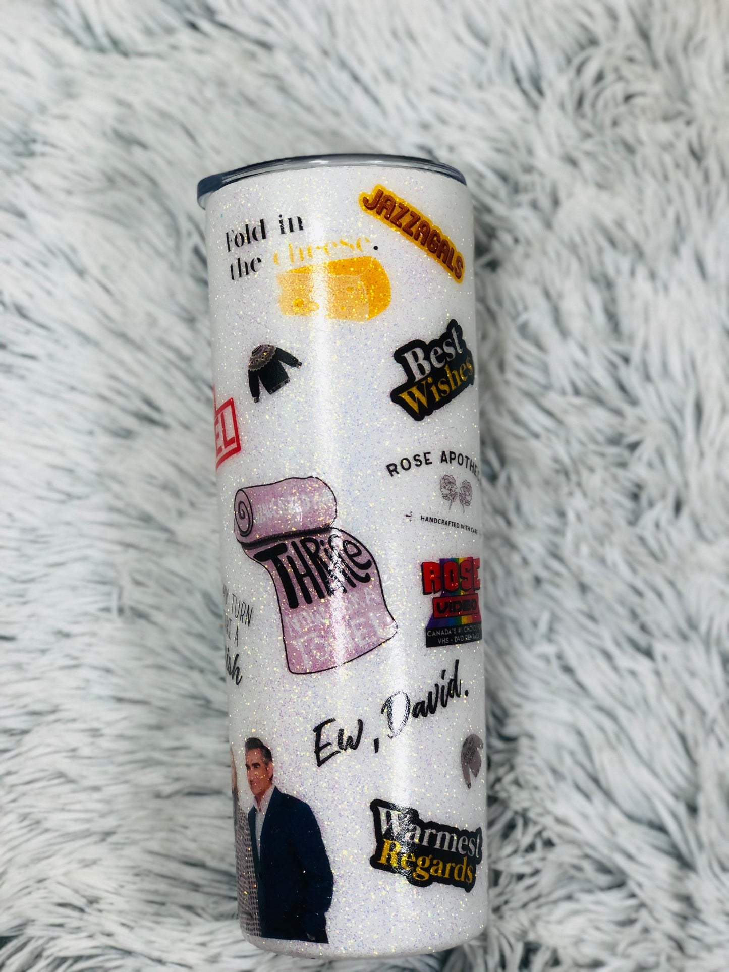 Schitt's Creek Glitter Tumbler | Personalized Tumblers Vinyl Chaos Design Co.