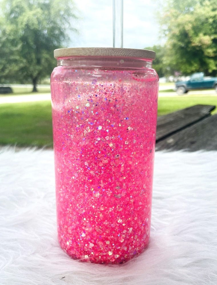 Scream Ghost Face Snow Globe Tumbler | Iced Coffee Glass Vinyl Chaos Design Co.