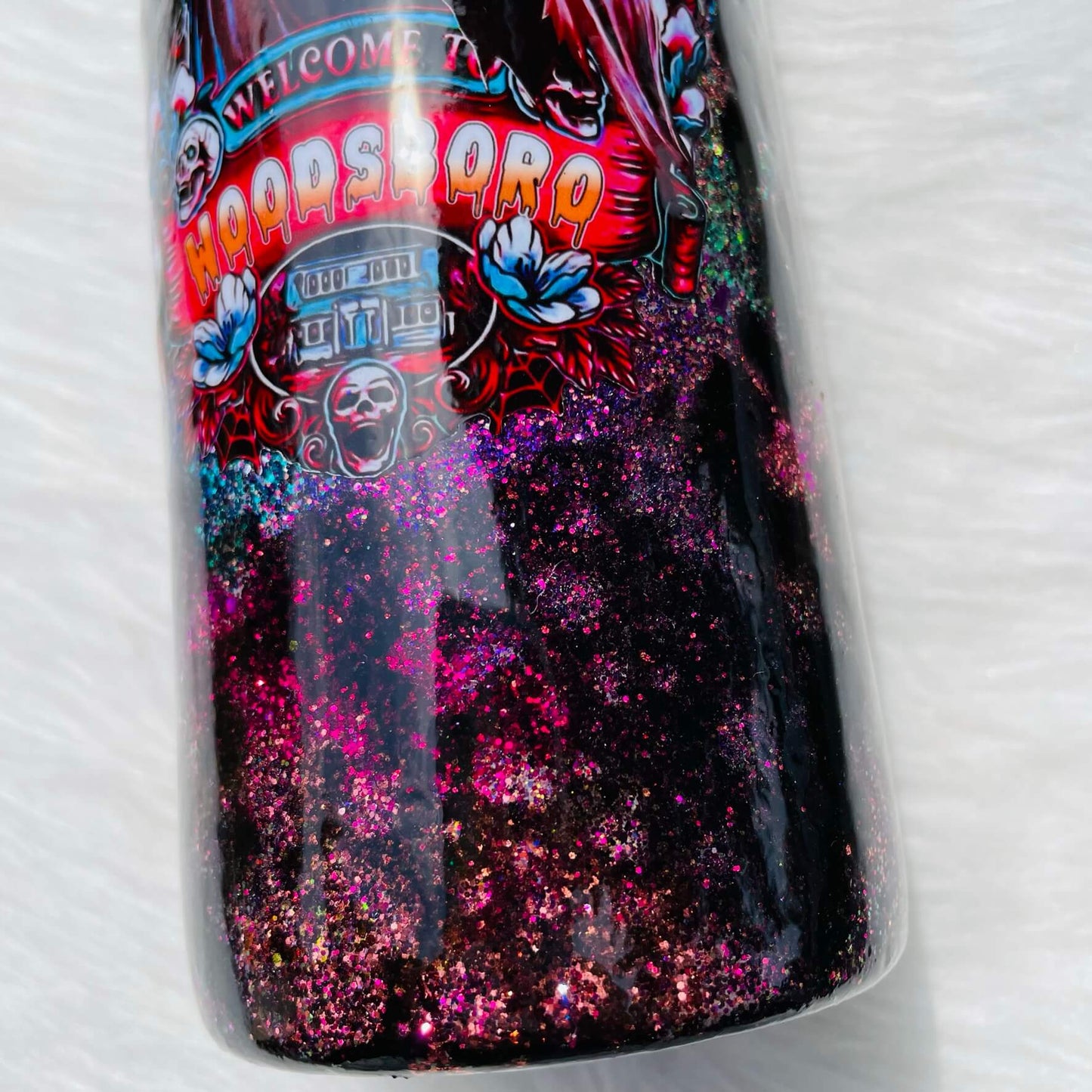 Scream Hoodsboro Horror Halloween Powerwash Glitter Tumbler Vinyl Chaos Design Co.