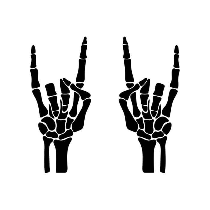 Skeleton Peace Sign Vinyl Car Decal Vinyl Chaos Design Co.