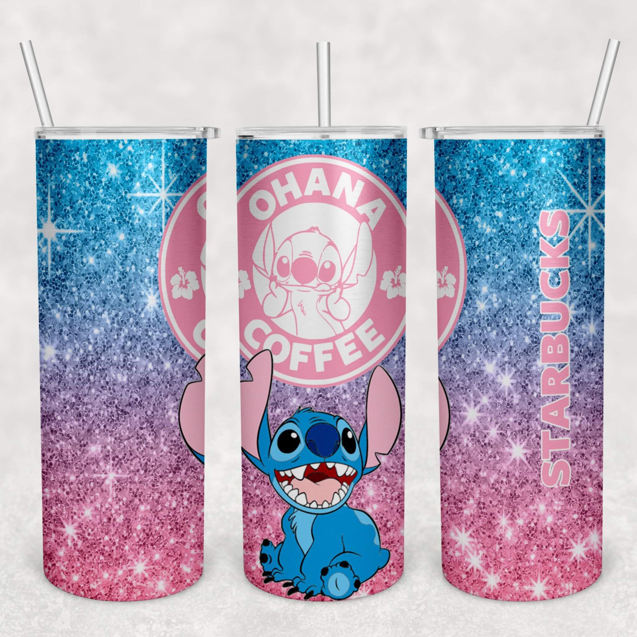 Pink Stitch Starbucks Tumbler – Classy Mess Boutique