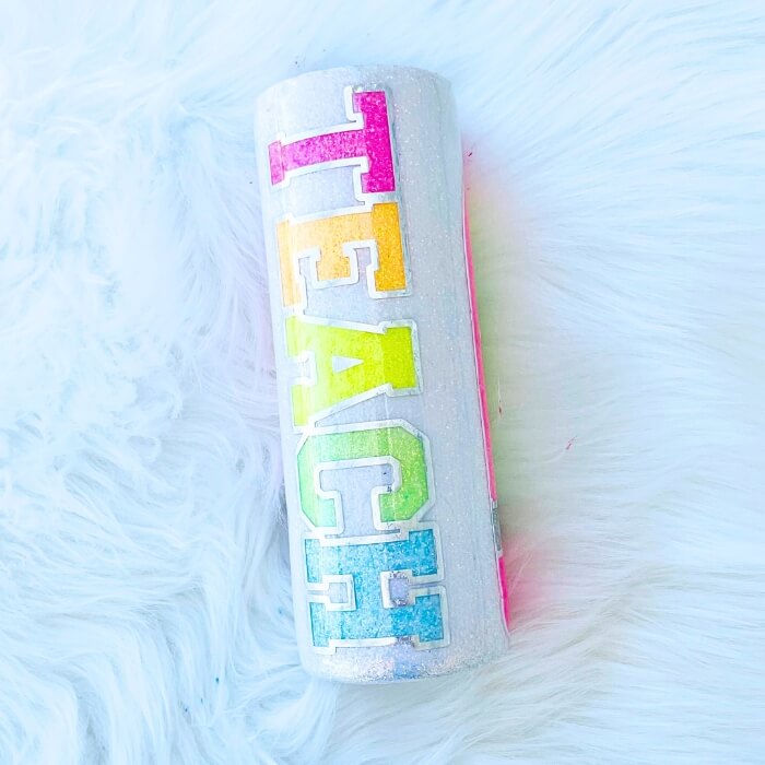 Teacher Glitter Tumbler | Personalized Tumblers Vinyl Chaos Design Co.