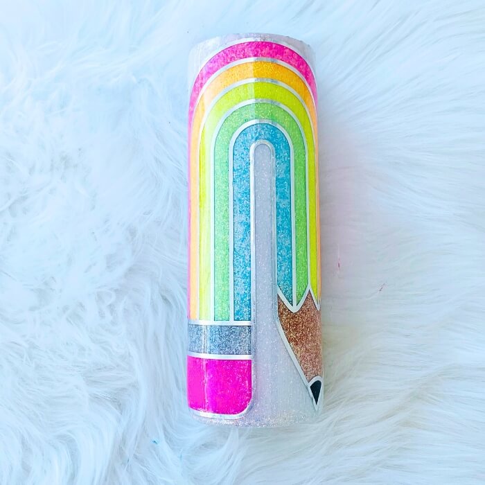 Teacher Glitter Tumbler | Personalized Tumblers Vinyl Chaos Design Co.