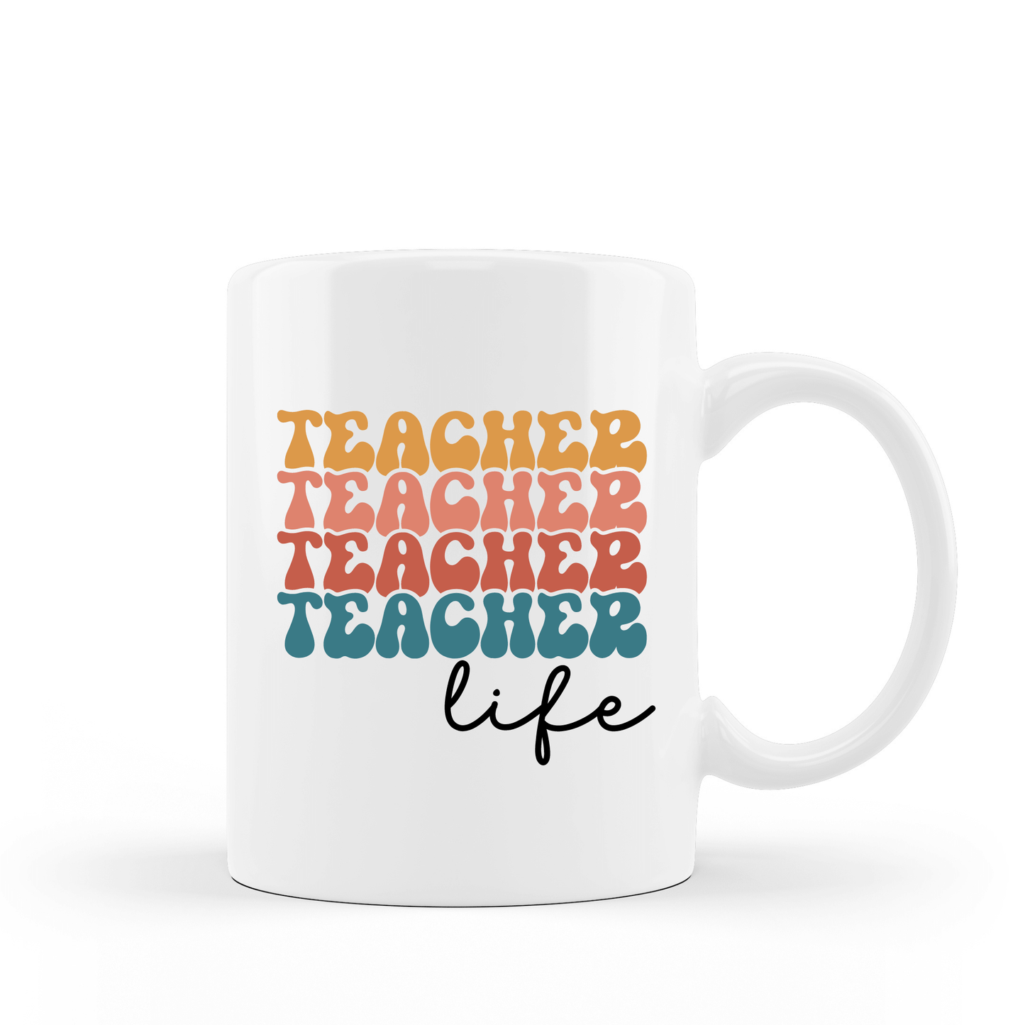 Teacher Life Coffee Mug | 15oz Ceramic Coffee Cup Vinyl Chaos Design Co.
