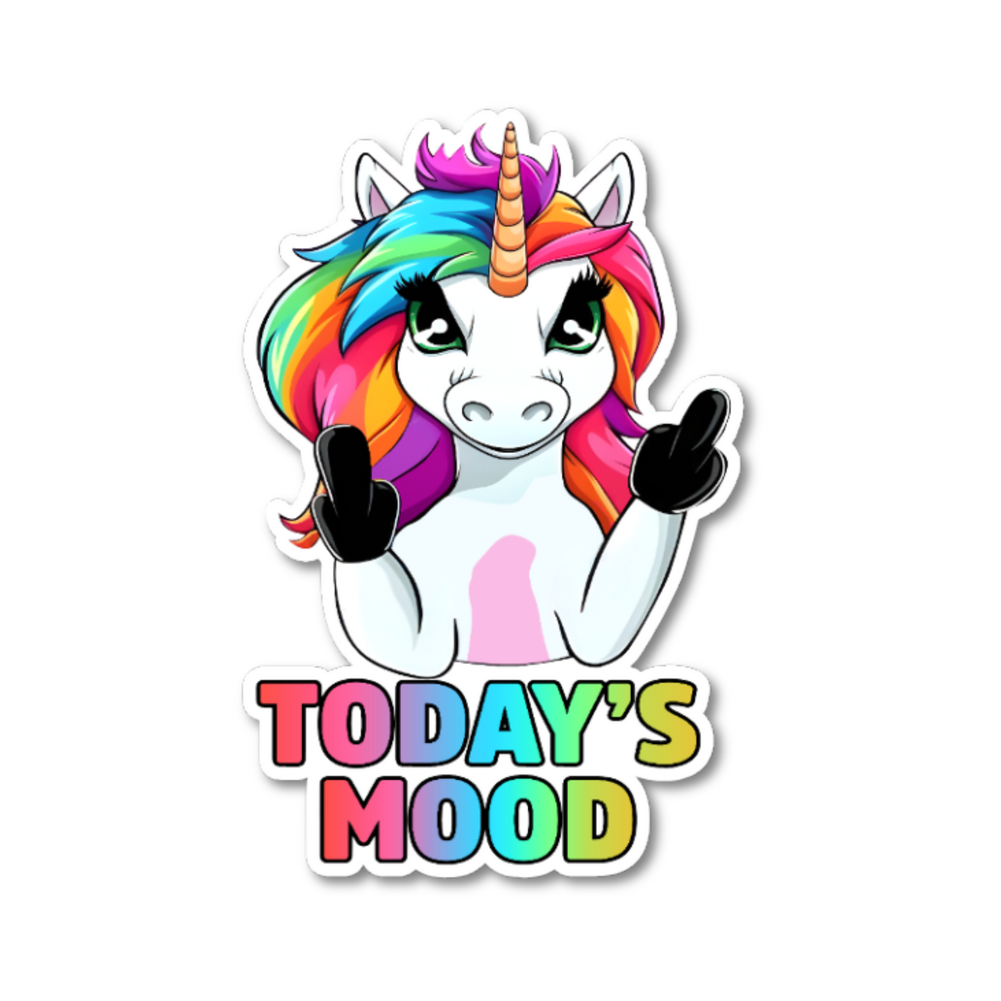 Today's Mood Unicorn Sticker