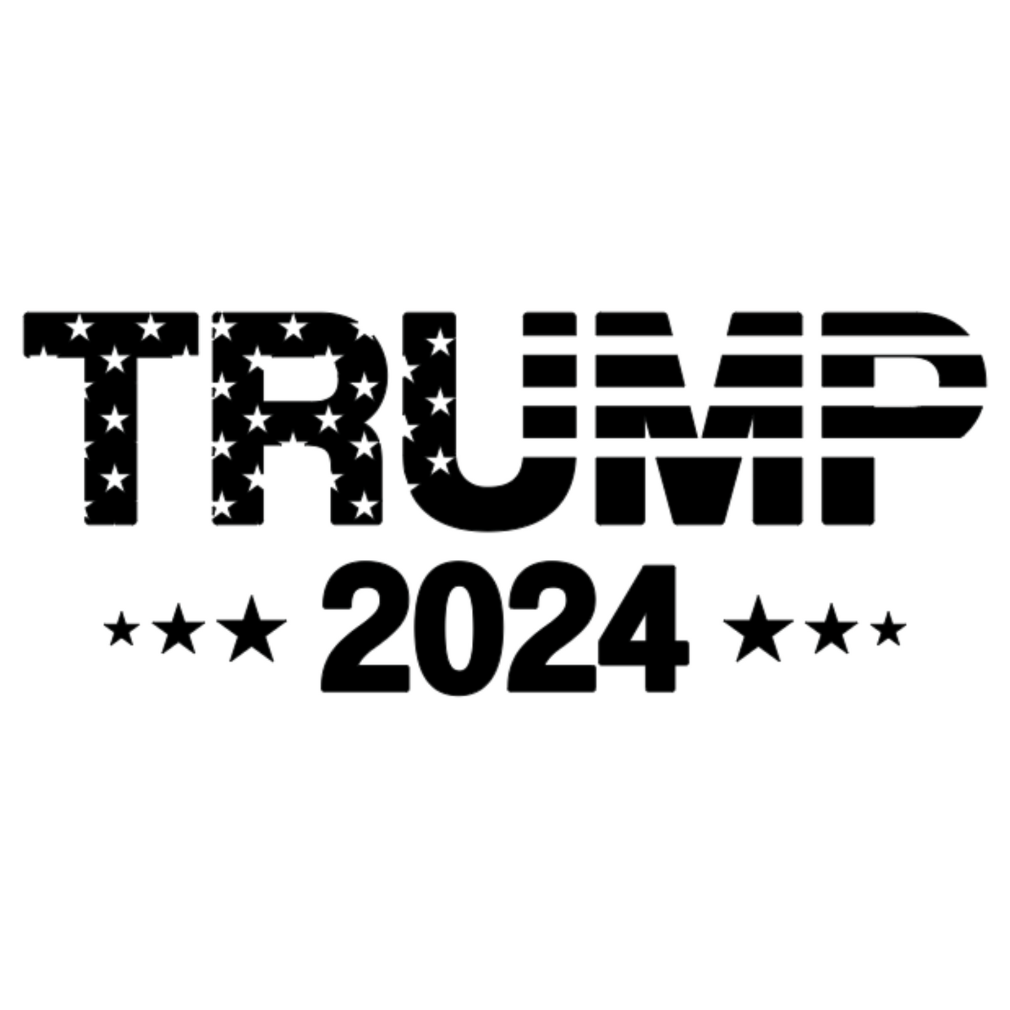 Trump 2024 Stars & Stripes Window Decal - Trump Window Sticker