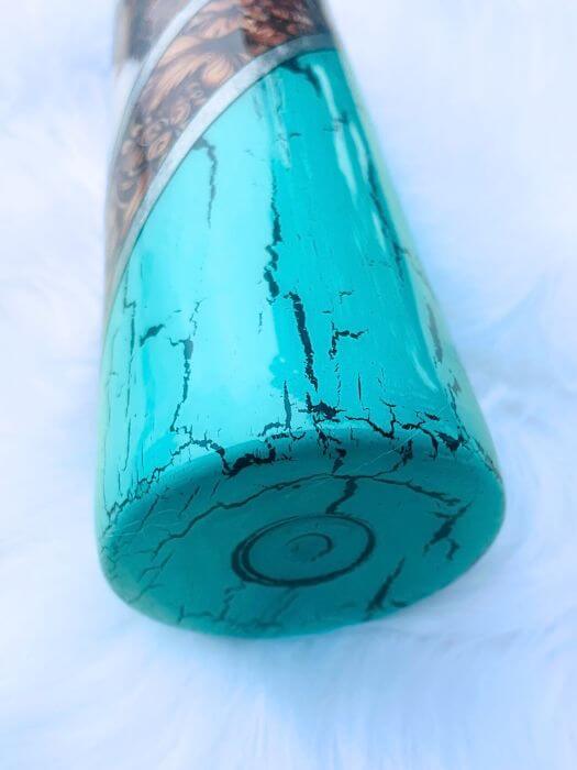 Cow Print with Leather Tool Tumbler - Glitter Tumbler