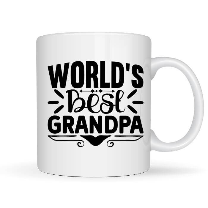 World's Best Grandpa | 15oz Ceramic Coffee Cup Vinyl Chaos Design Co.