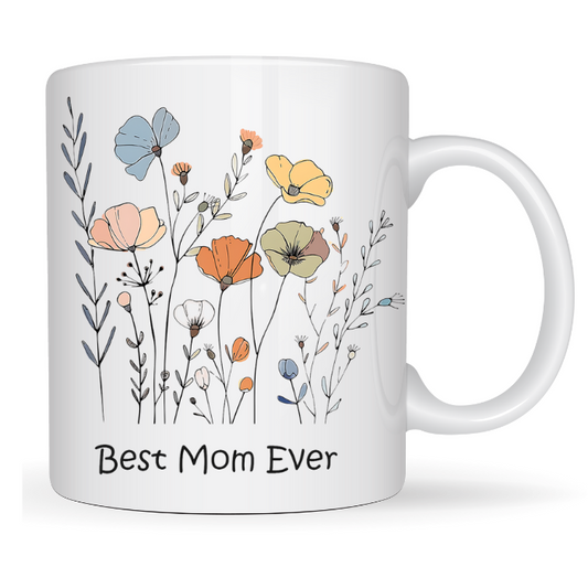 Best Mom Ever Wildflower Coffee Mug