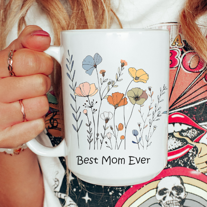 Best Mom Ever Wildflower Mug