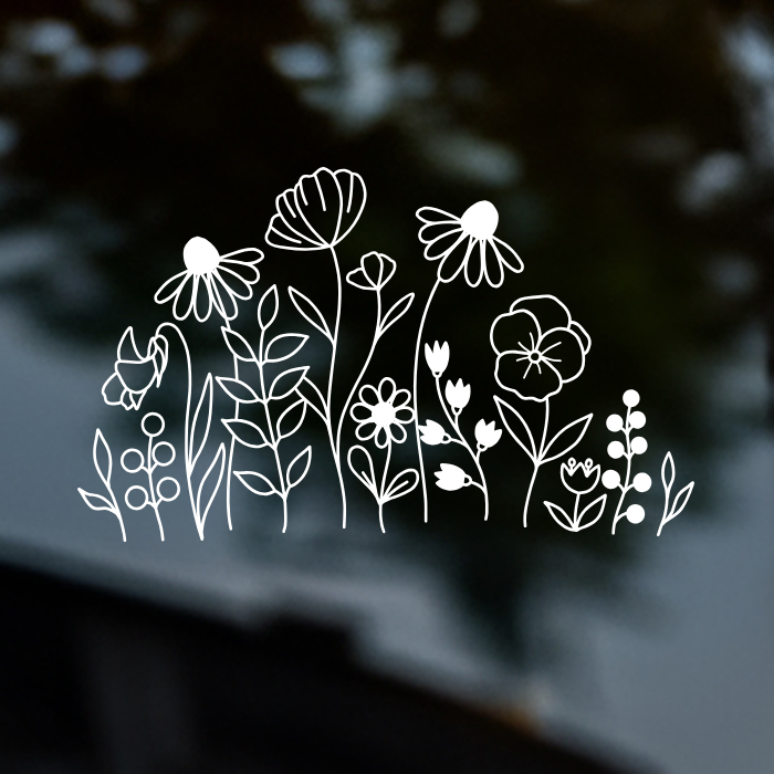 Wildflower Car window decal