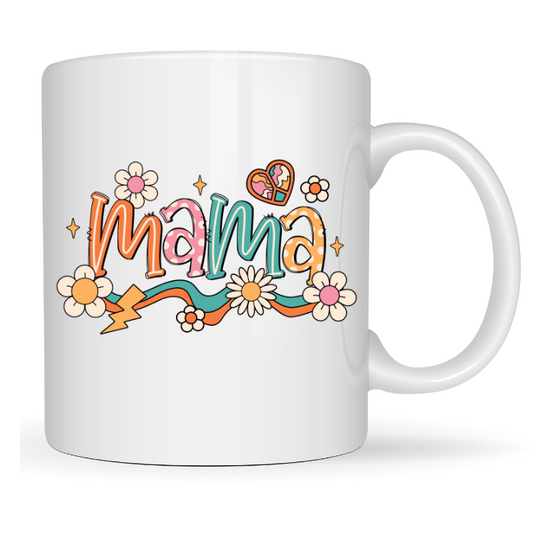 Mama Retro Daisy Coffee Mug