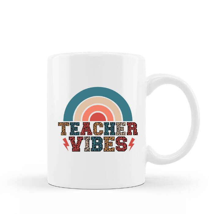 Teacher Vibes Coffee Mug - Custom Mug