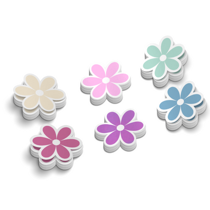 Boho Daisy Flower Stickers - Flower Sticker Pack 6 PC