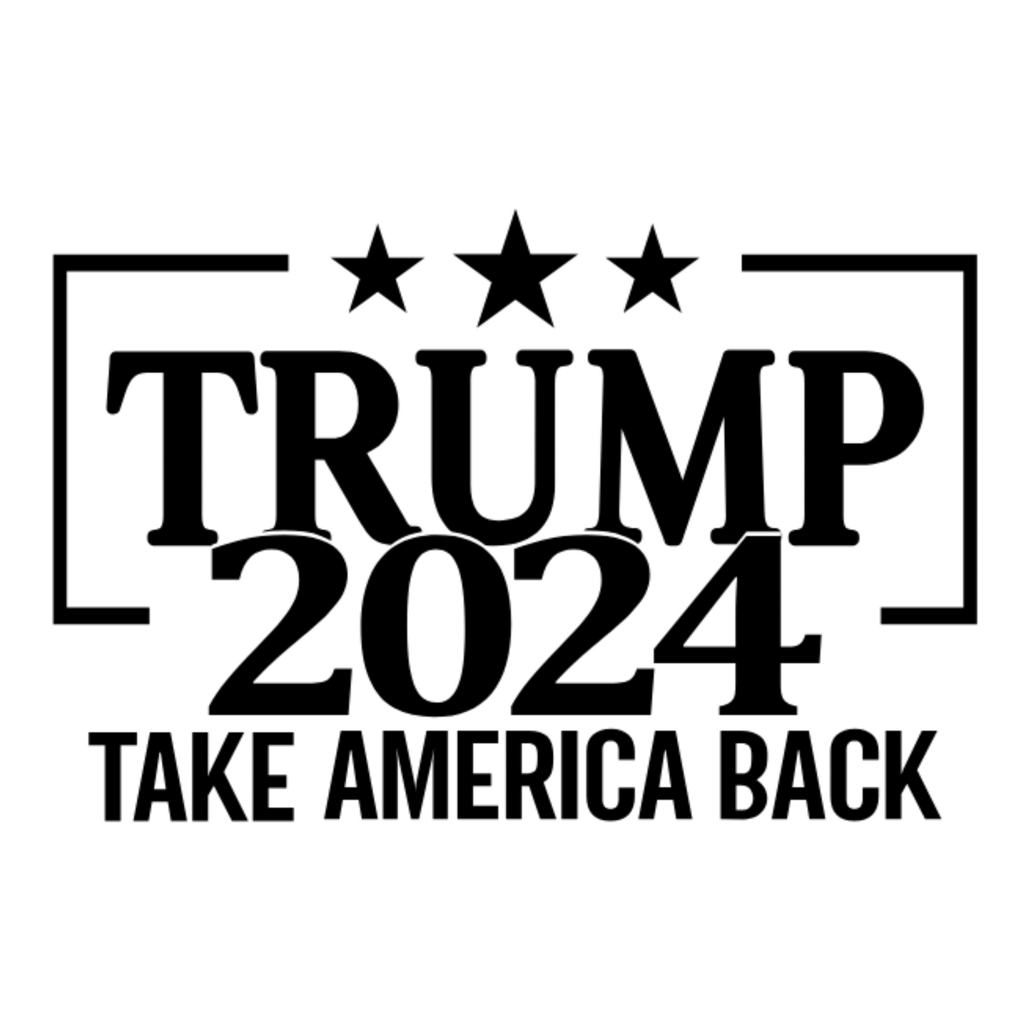 Trump 2024 Take America Back Car Decal - Window Decal