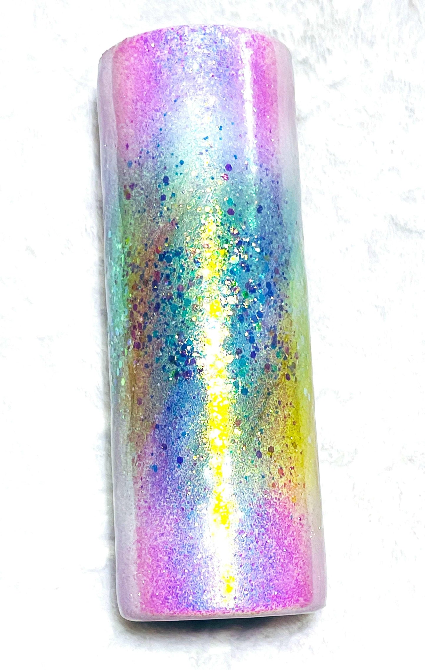 20oz Unicorn Glitter Burst Skinny Tumbler - Ready To Ship Vinyl Chaos Design Co.