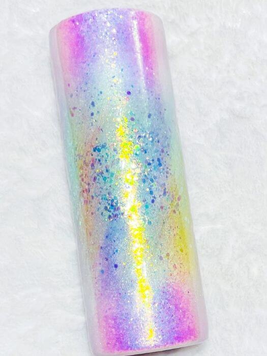 20oz Unicorn Glitter Burst Skinny Tumbler - Ready To Ship Vinyl Chaos Design Co.