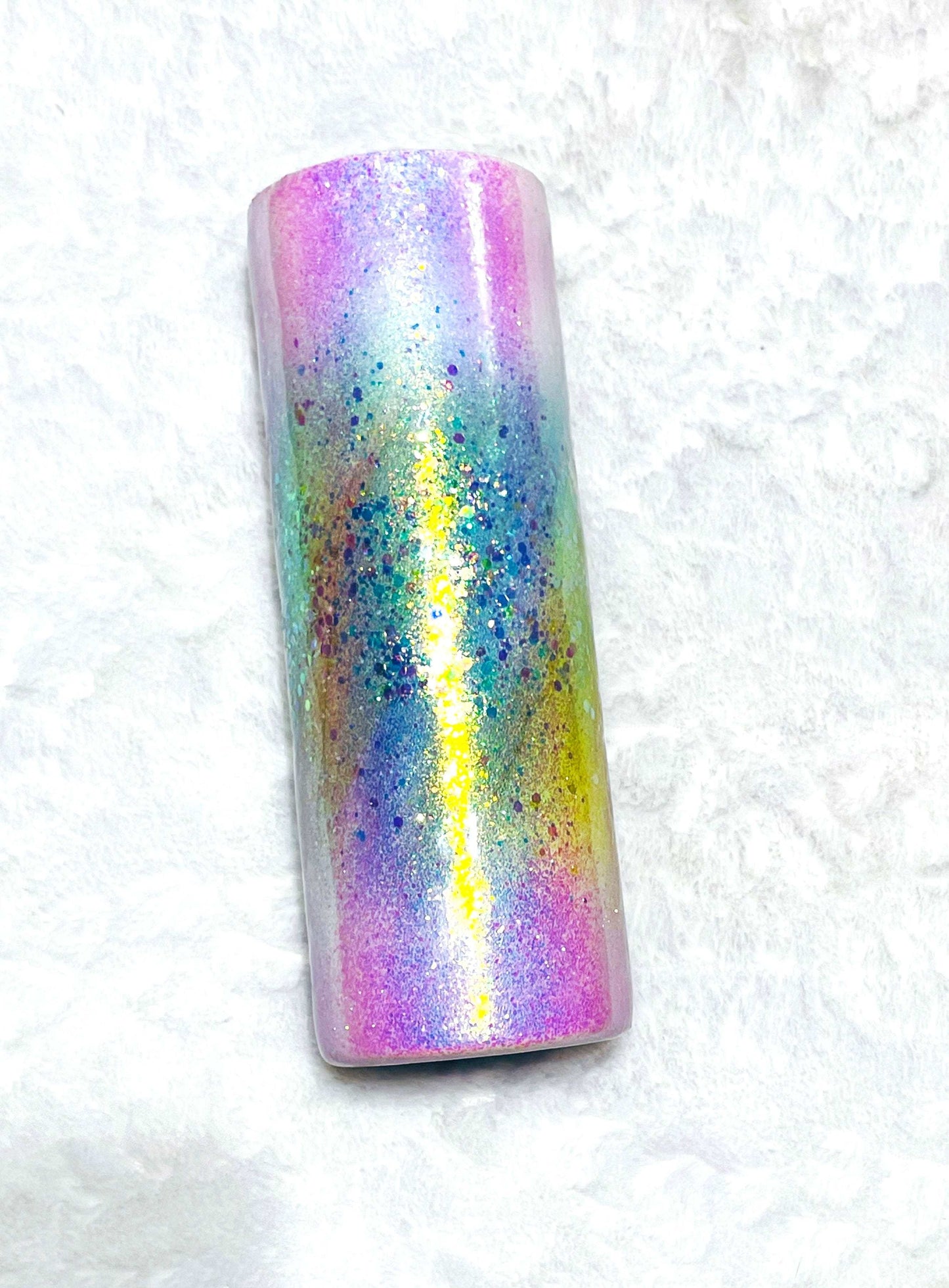 20oz Unicorn Glitter Burst Skinny Tumbler - Ready To Ship Vinyl Chaos Design Co.