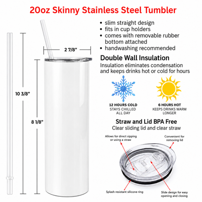 20oz Stainless Steel Tumbler Details