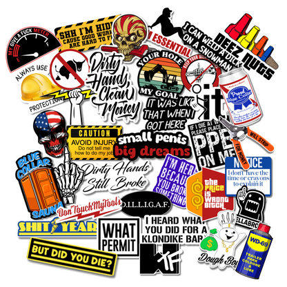 Blue Collar Stickers - Hard Hat Sticker Pack