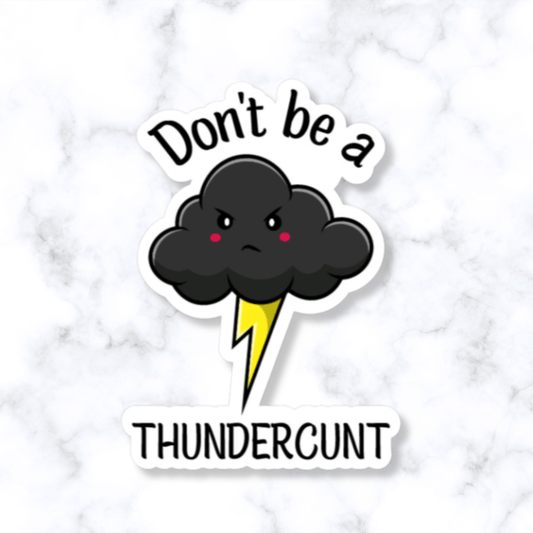 Don't Be a Thundercunt Sticker