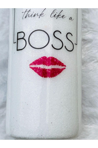 Act Like A Lady, Think Like A Boss, Pink Sublimation Tumbler, 30oz