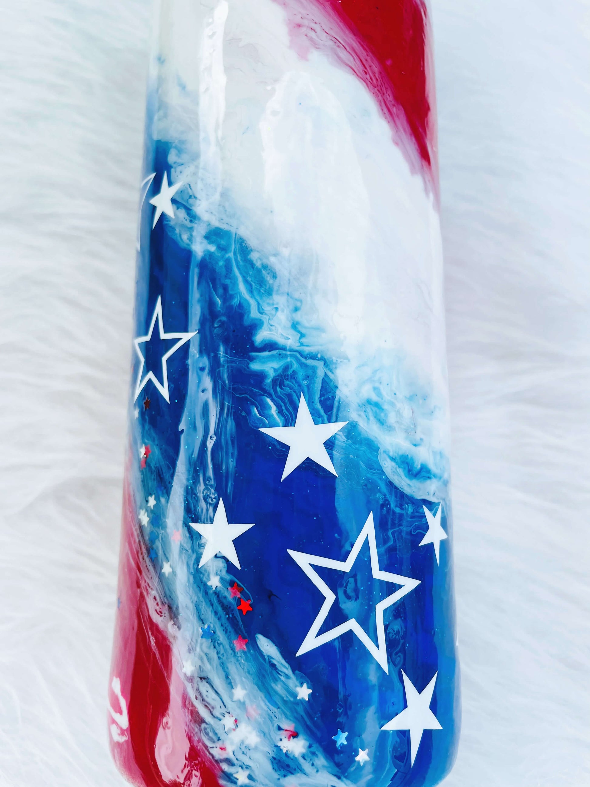 American Flag Milky Way Glitter Tumbler | Personalized Tumblers Vinyl Chaos Design Co.