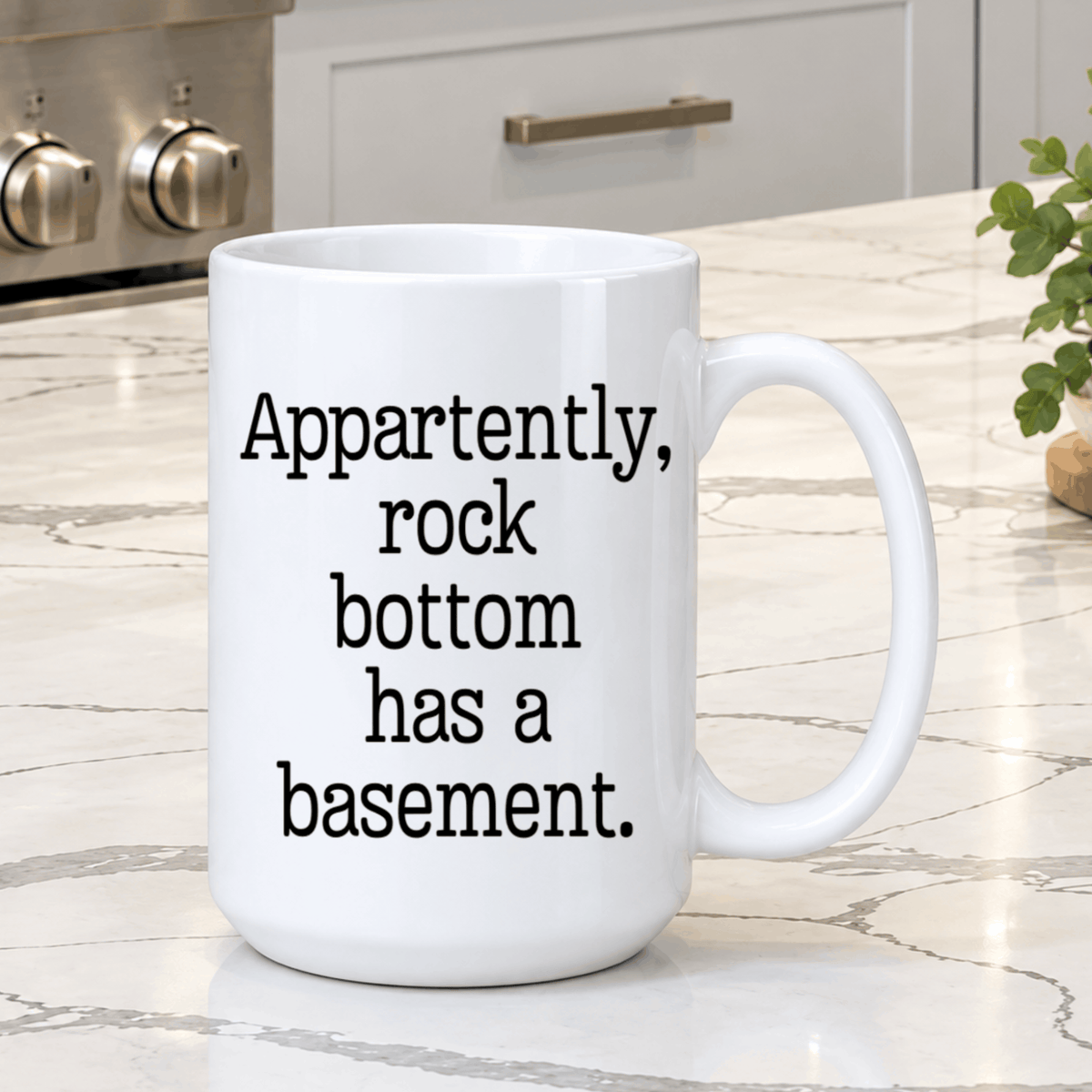 Funny 15 oz novelty coffee mug with sarcastic life struggles quote, a humorous gift for friends or coworkers.