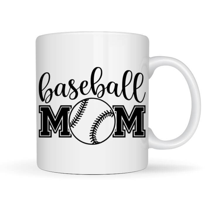 Baseball Mom Coffee Mug | Custom Mugs Vinyl Chaos Design Co.