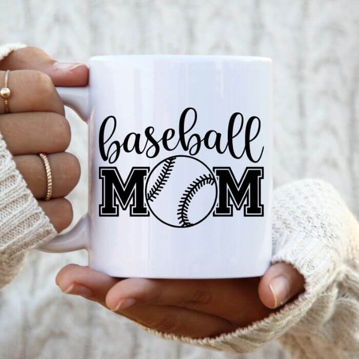 Baseball Mom Coffee Mug | Custom Mugs Vinyl Chaos Design Co.