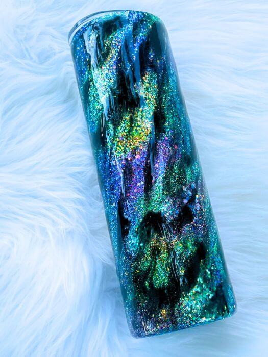 Black Opal Glitter Tumbler