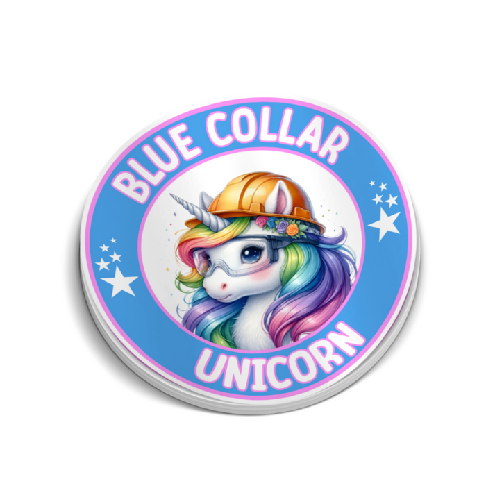 Blue Collar Unicorn Sticker