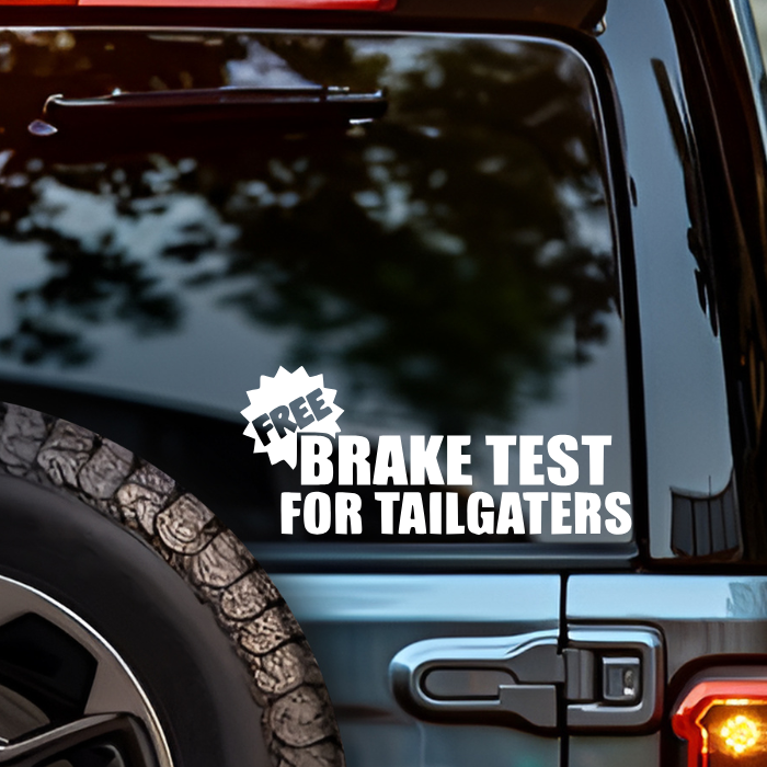 Free brake test car decal