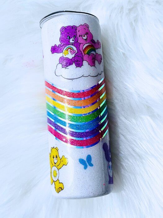 Care Bears Tumbler | Glitter Tumblers Vinyl Chaos Design Co.