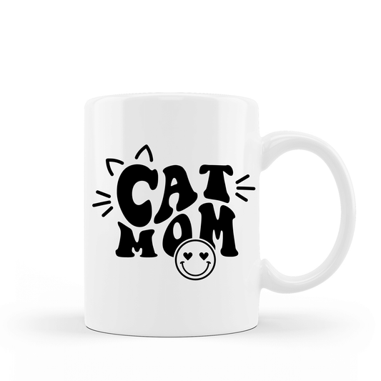 Cat Mom Coffee Mug | Custom Mugs Vinyl Chaos Design Co.