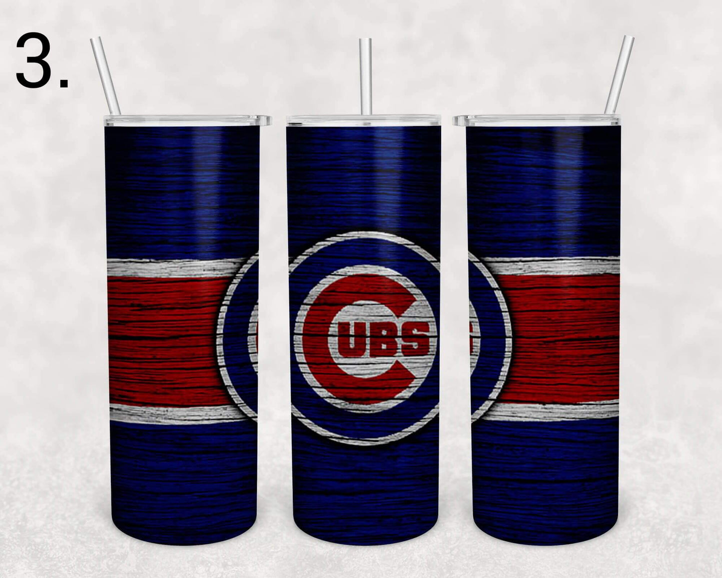 Chicago Cubs 20oz Skinny | Custom Sublimation Tumbler Vinyl Chaos Design Co.