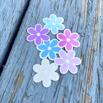 Boho Daisy Flower Stickers - Flower Sticker Pack 6 PC
