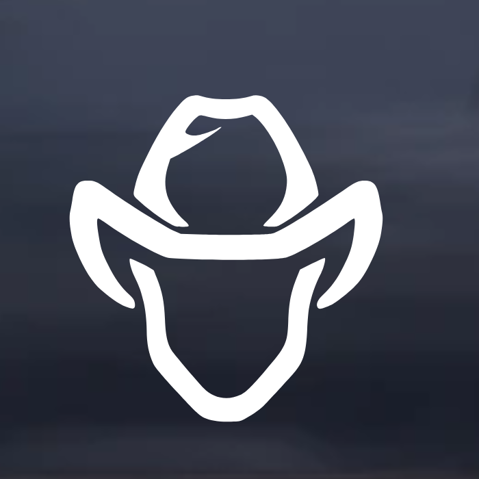 Cowboy Hat Vinyl Truck Decal