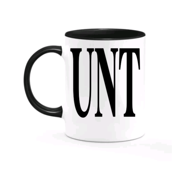 Cunt Mug with Black Accent Coffee Mug | Custom Mugs Vinyl Chaos Design Co.