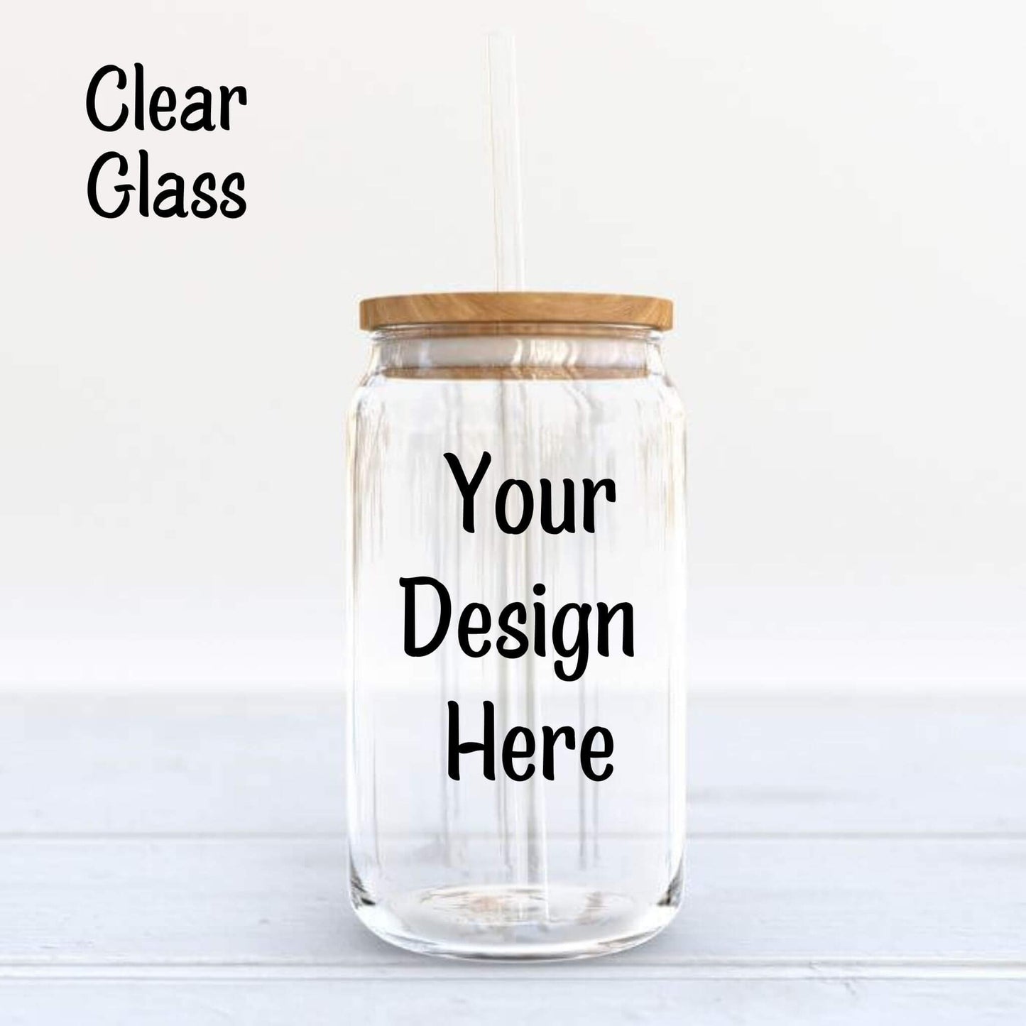 Custom Iced Coffee Glass or Snow Globe Tumbler Vinyl Chaos Design Co.