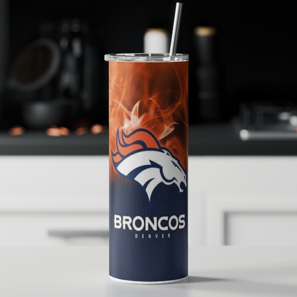 Denver Broncos Tumbler - Sports Tumbler - Custom Sublimated Tumblers