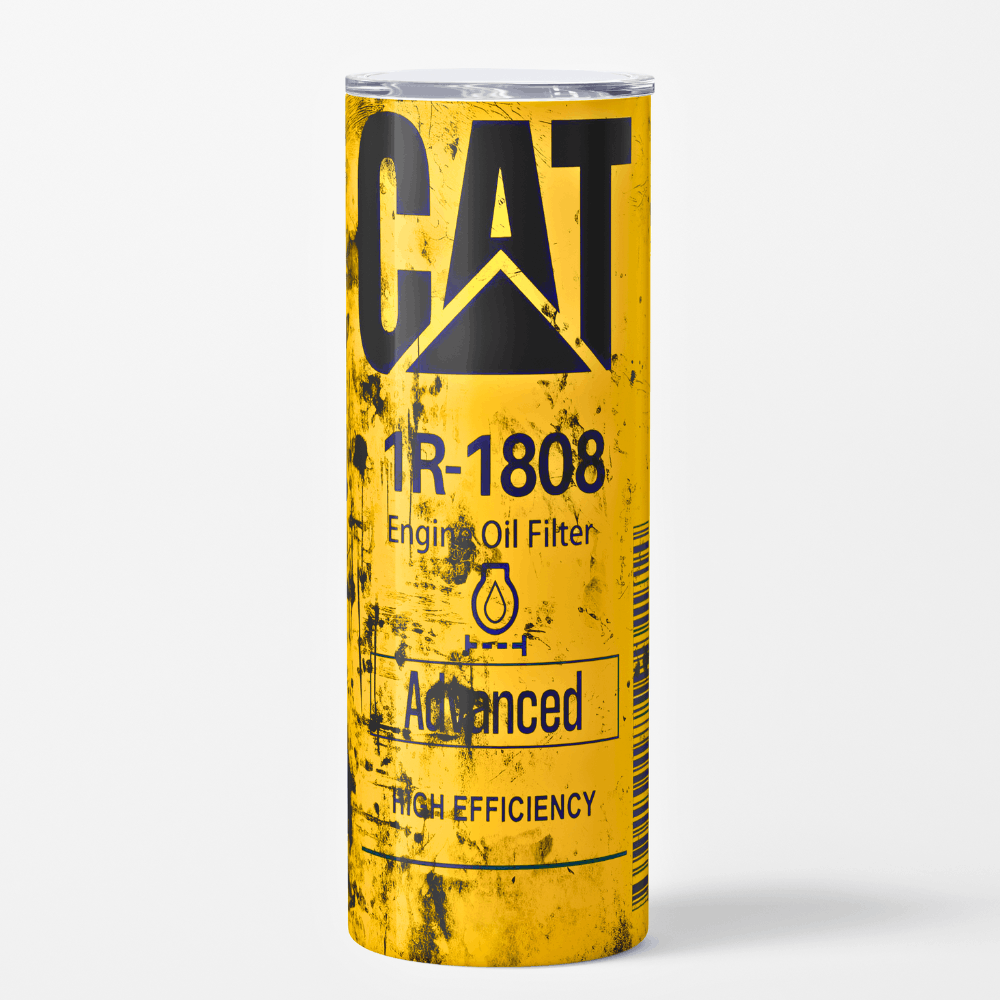 Caterpillar Oil Filter Tumbler Dirty