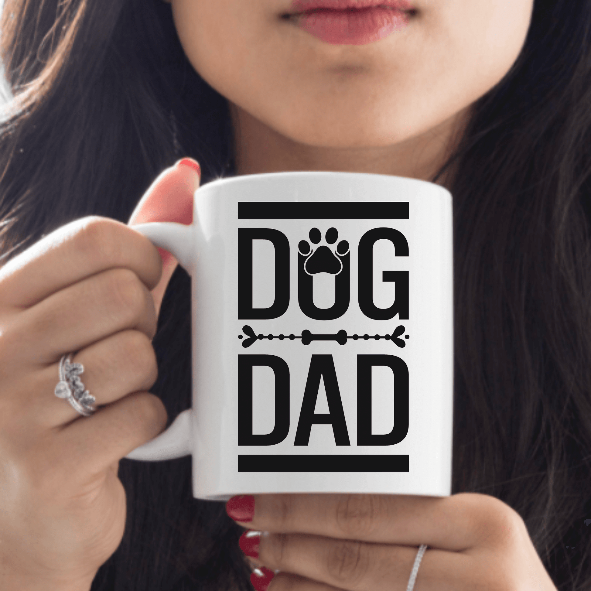 Dog Dad Coffee Mug | Custom Mugs Vinyl Chaos Design Co.