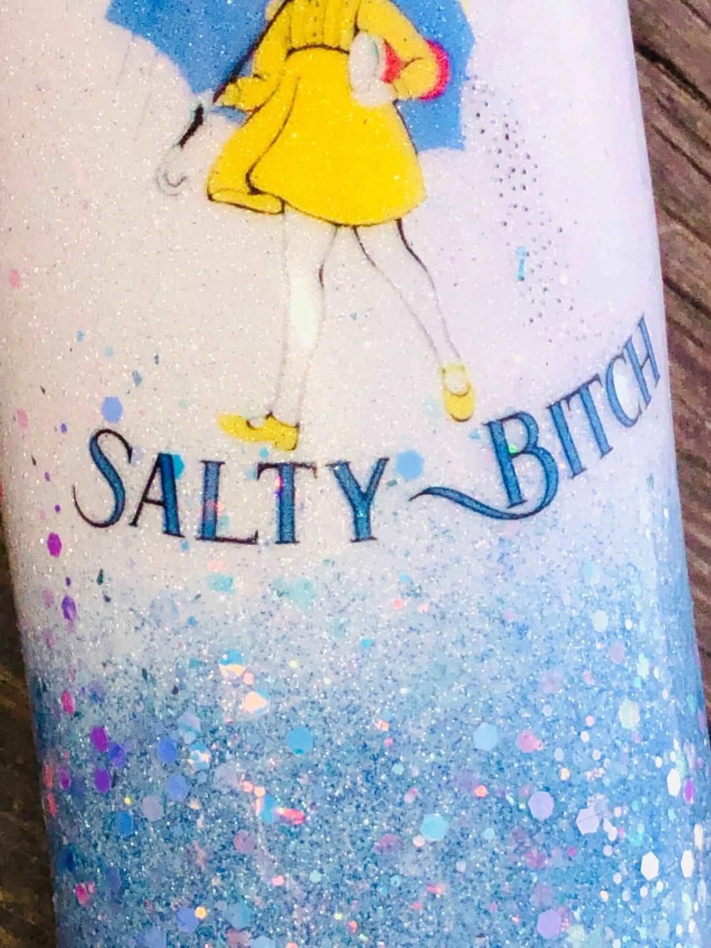 Don't Be Salty Glitter Tumbler | Personalized Tumblers Vinyl Chaos Design Co.