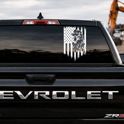 Eagle Flag Truck Decal