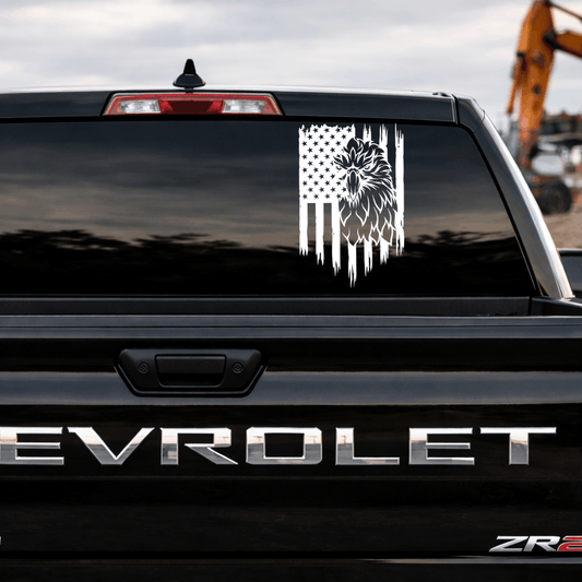 Eagle Flag Truck Decal