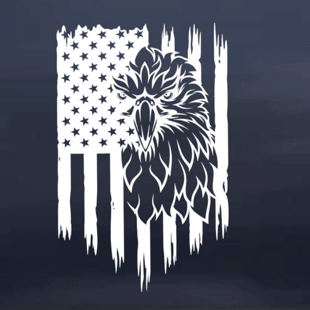 Eagle Flag Vinyl Decal